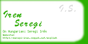 iren seregi business card